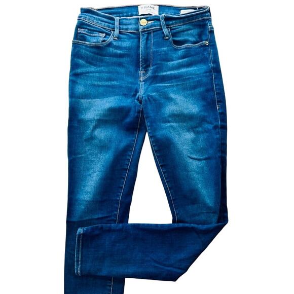 FRAME Denim Le Skinny De Jeanne Size 26 High Rise 7/8 Ankle Denim Stretch - Picture 2 of 7